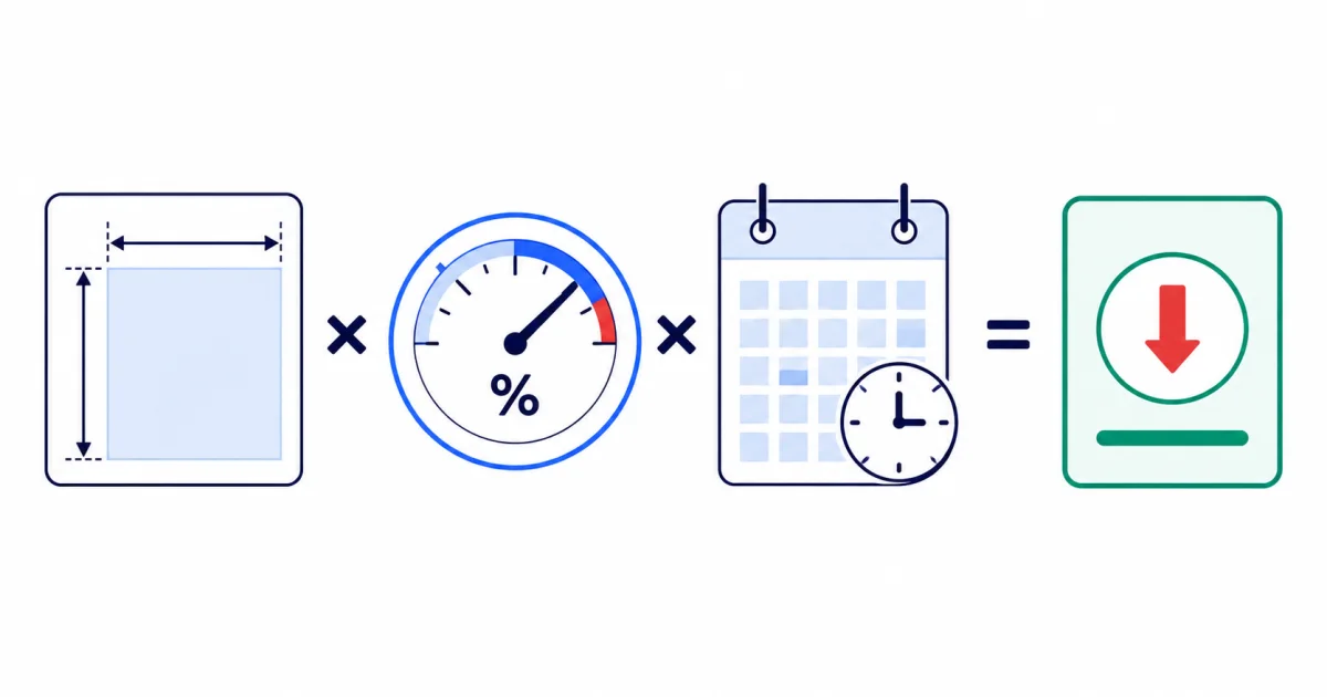 Calculation flow multiplying position notional by funding rate and number of settlements